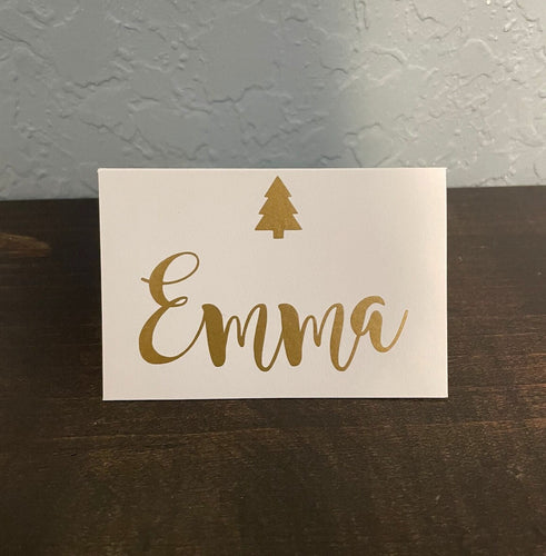 Christmas Tent Card, Christmas Party, Holiday Tent Card, buffet card, food tags, gift tags, table place cards, Christmas tree name card