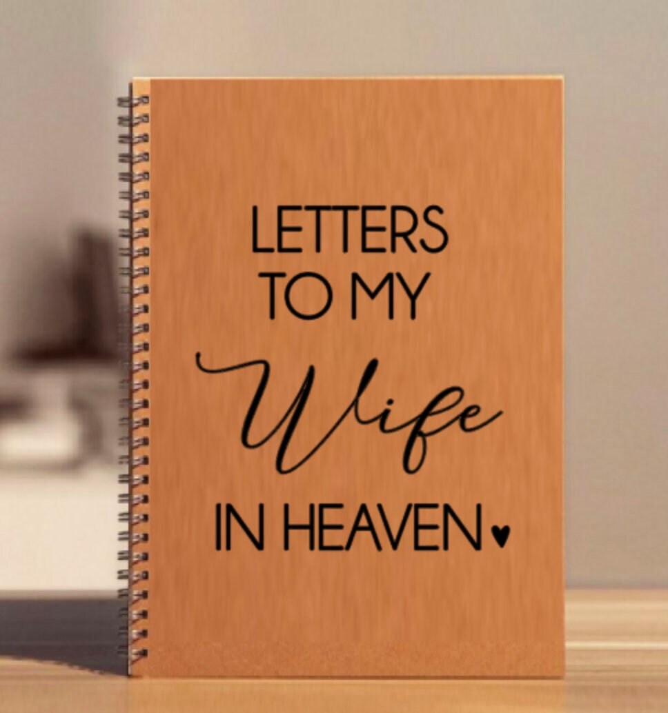 Wife Memorial Journal | Letters to Wife in Heaven Sympathy Journal | Loss of Wife Gift | Wife Memorial Gift | Notbook