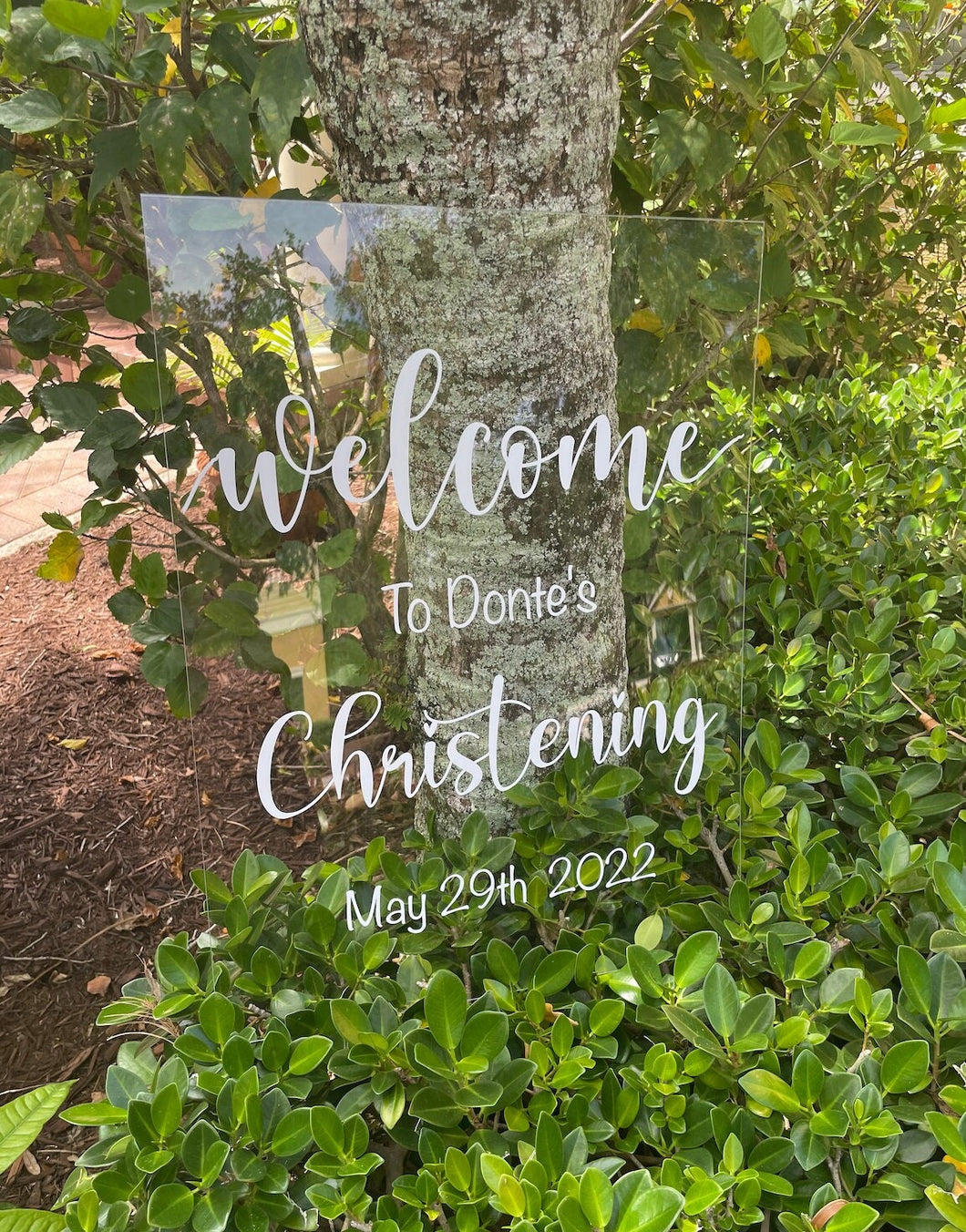 Christening Sign, Acrylic Sign