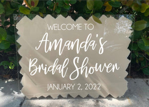 Acrylic Bridal Shower Sign