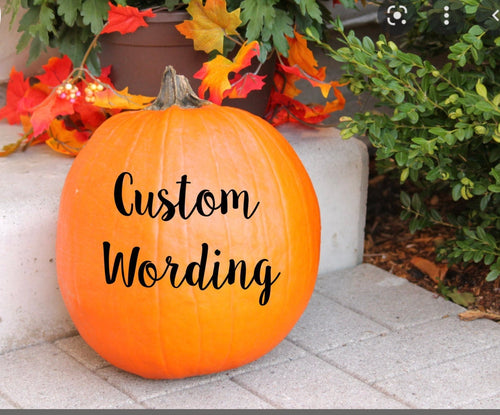 Custom Decal for Pumpkin, Custom Stickers for Pumpkins, Vinyl Name Decals for Pumpkins, Personalised Pumpkin Decal Only, Pumpkin Decal