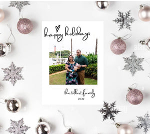 Photo Holiday Card, Minimalist Photo Holiday, Modern Christmas Card, Christmas Photo Card, DOWNLOAD, Editable, Simple christmas card, simle