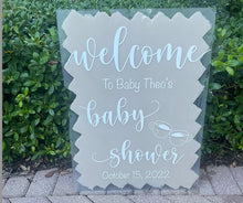Load image into Gallery viewer, &quot;a baby is brewing&quot; baby shower sign