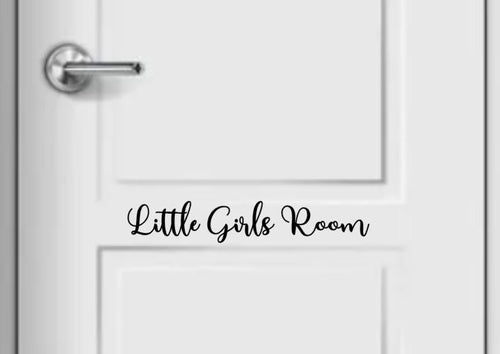 Bathroom decal, little girls room, bathroom door decal, bathroom door sticker, little girls room, little boys room, kids bathroom decal