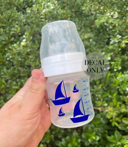 Daycare name labels, baby bottle decals, nautical baby decals. nautical baby bottle. sailboat decals, baby bottle decal for boy, baby bottle
