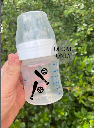 Daycare name labels, baby bottle decals, sports baby decals. baseball baby bottle. sports decals, baby bottle decal for boy, baby bottle,bat