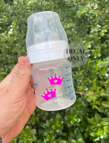 Daycare name labels, baby bottle decals, fancy baby decals. fancy baby bottle. cute girly decals, baby bottle decal for girl, baby bottle=