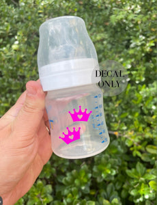 Daycare name labels, baby bottle decals, fancy baby decals. fancy baby bottle. cute girly decals, baby bottle decal for girl, baby bottle=