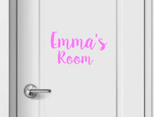 Load image into Gallery viewer, Child&#39;s Name Vinyl Door Decal, Door Decal, Child&#39;s name decal, custom door decal, custom vinyl for home, vinyl for wall, door decor, teens