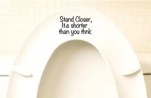 Stand Closer Toilet Seat Vinyl Decal Sticker Housewarming Gag Gift Bathroom Decor Funny Toilet Decal, Toilet Decals, Toilet Decor Funny deco